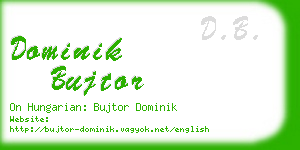 dominik bujtor business card